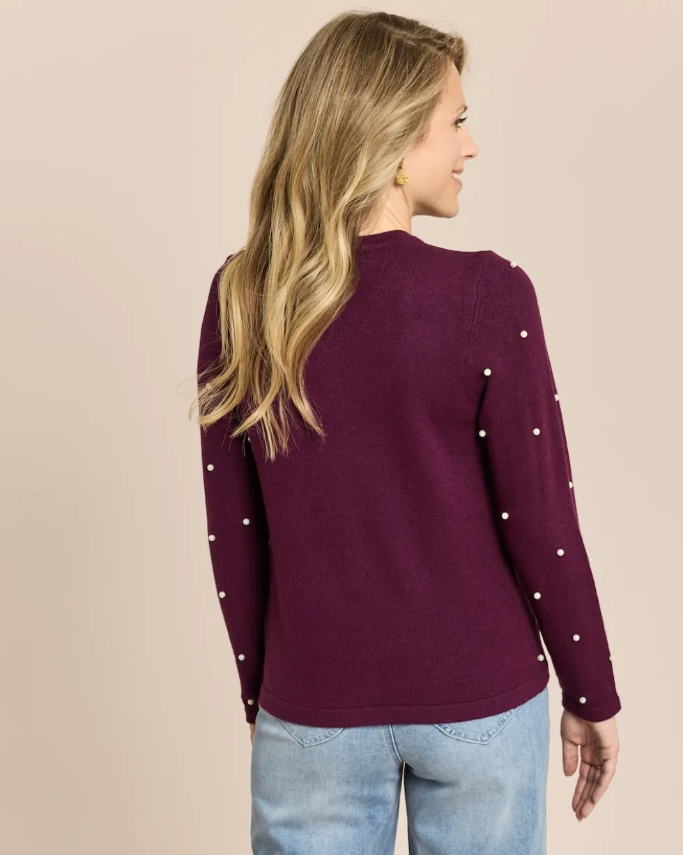 Cardigan mit Perlen