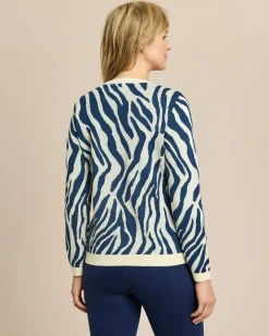 Cardigan Zebra Jacquard