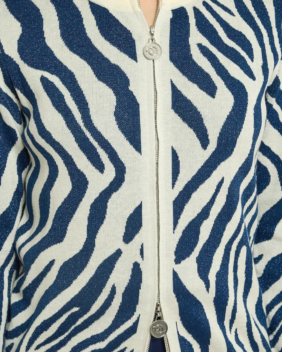 Cardigan Zebra Jacquard