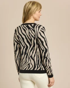 Cardigan Zebra Jacquard