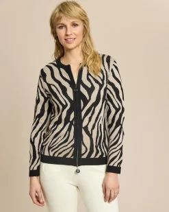 Cardigan Zebra Jacquard