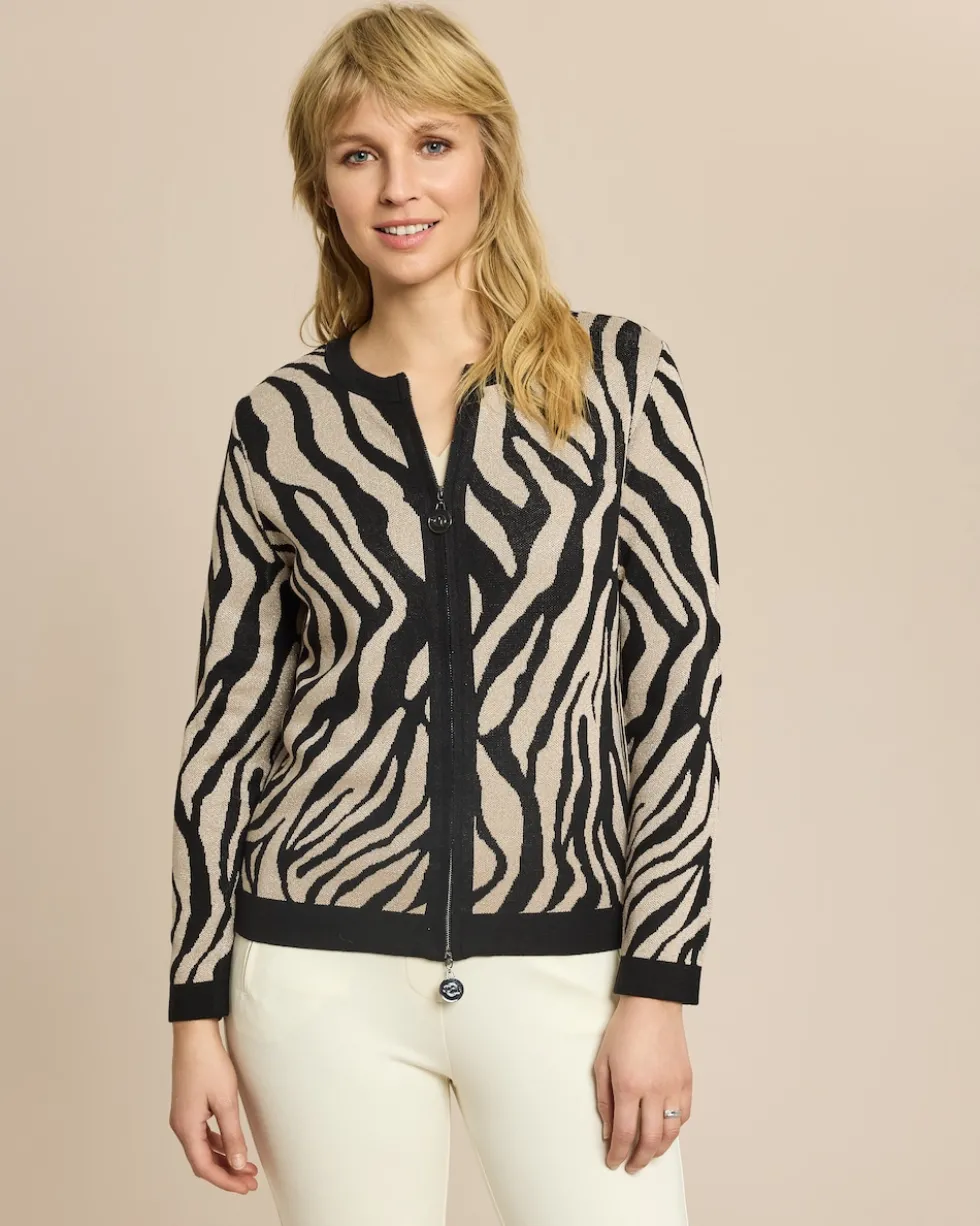 Cardigan Zebra Jacquard