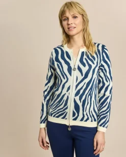 Cardigan Zebra Jacquard