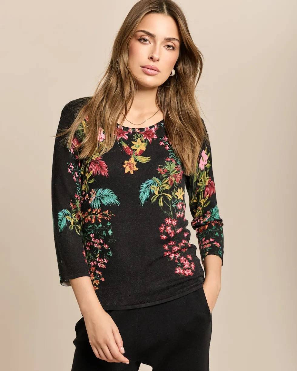 Classic Pullover Blumen