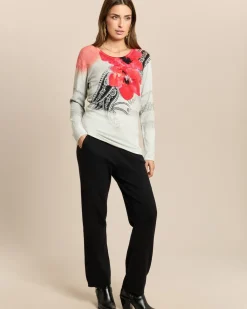 Classic Pullover Blumen und Ornamente