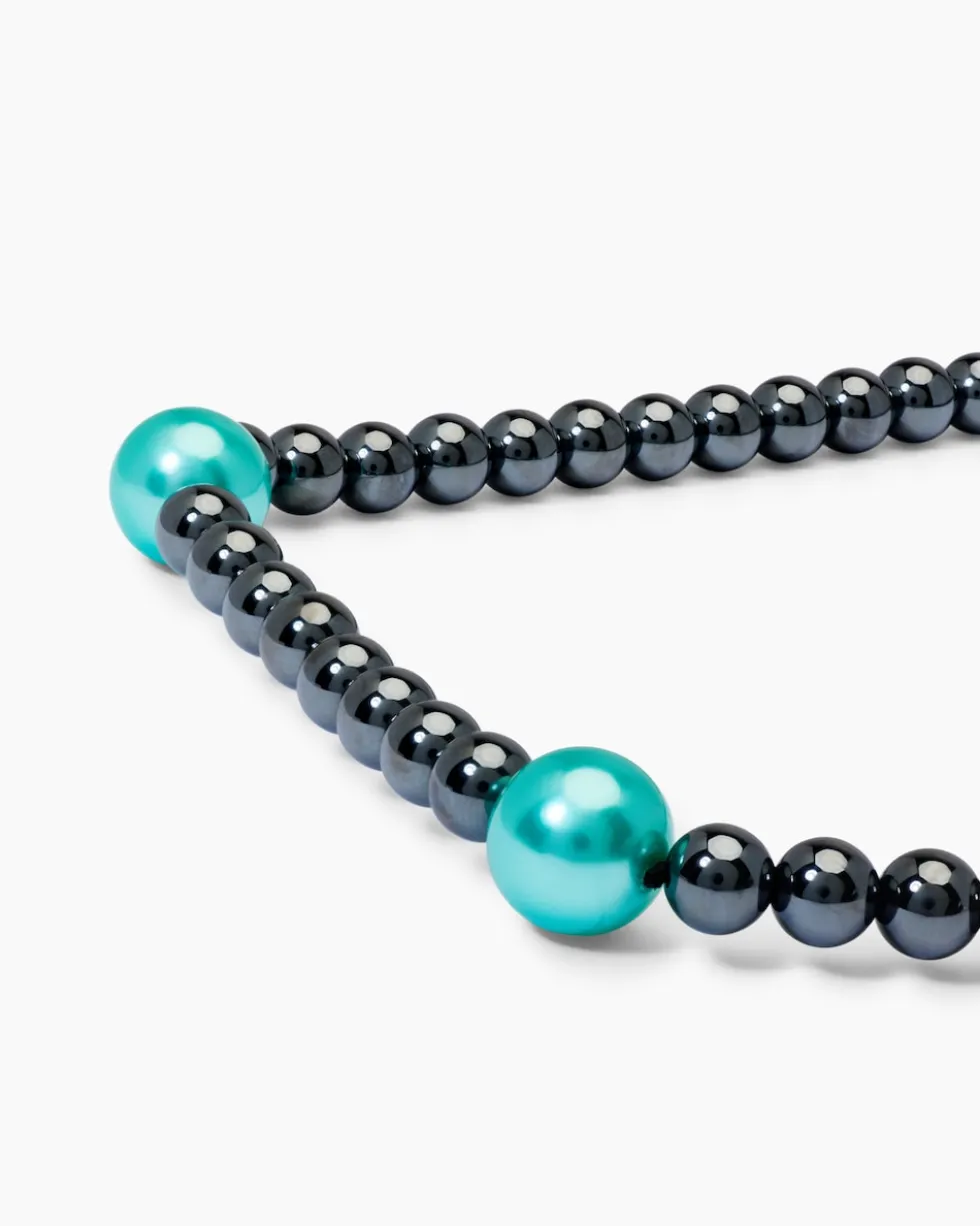 Collier Hämatit 6,0 mm & MK-Perlen 10 mm