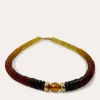 Collier mit Bernstein & Hämatit