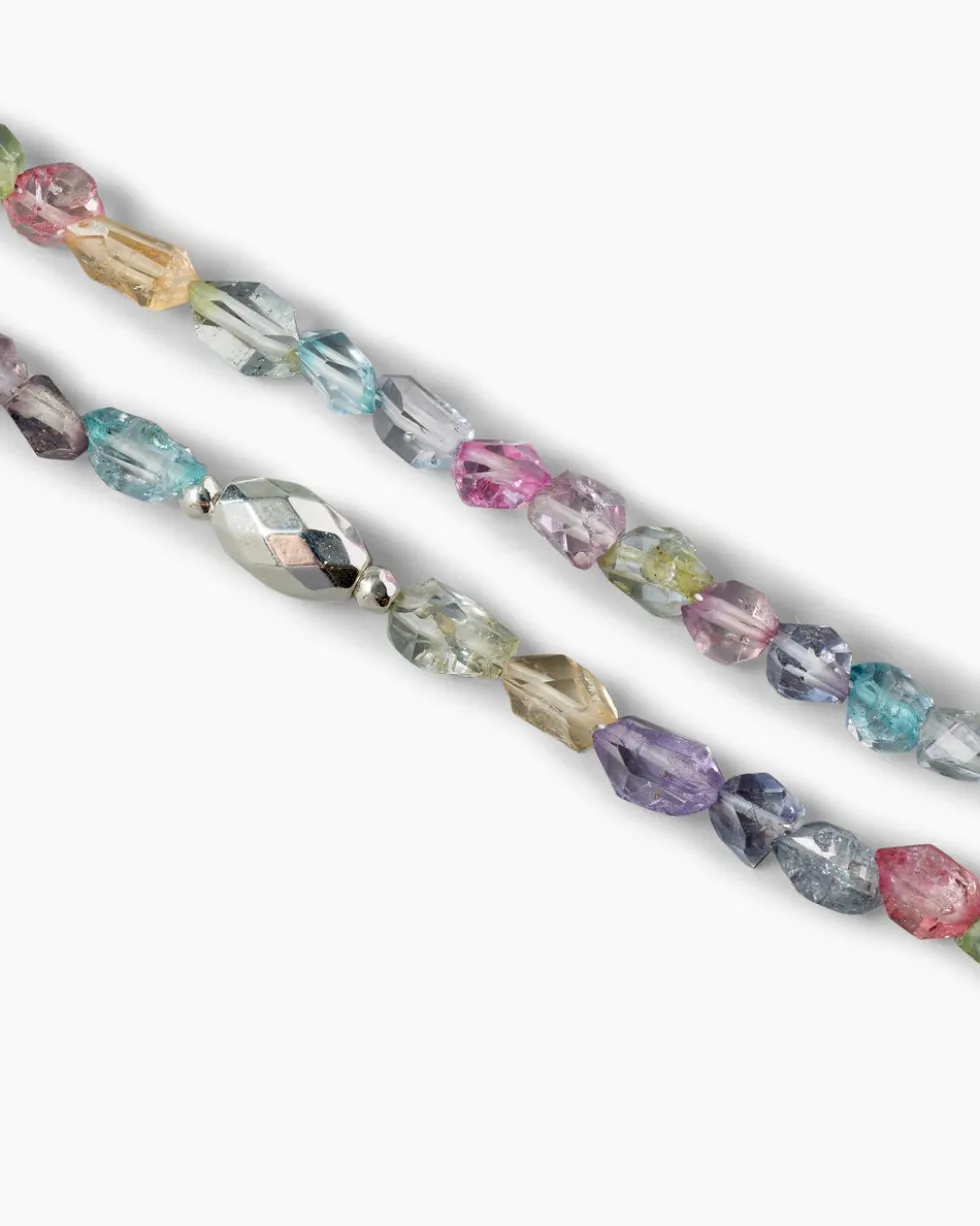 Collier mit Herkimer Quarz & Hämatit