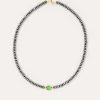 Collier mit Hämatit & Bernstein