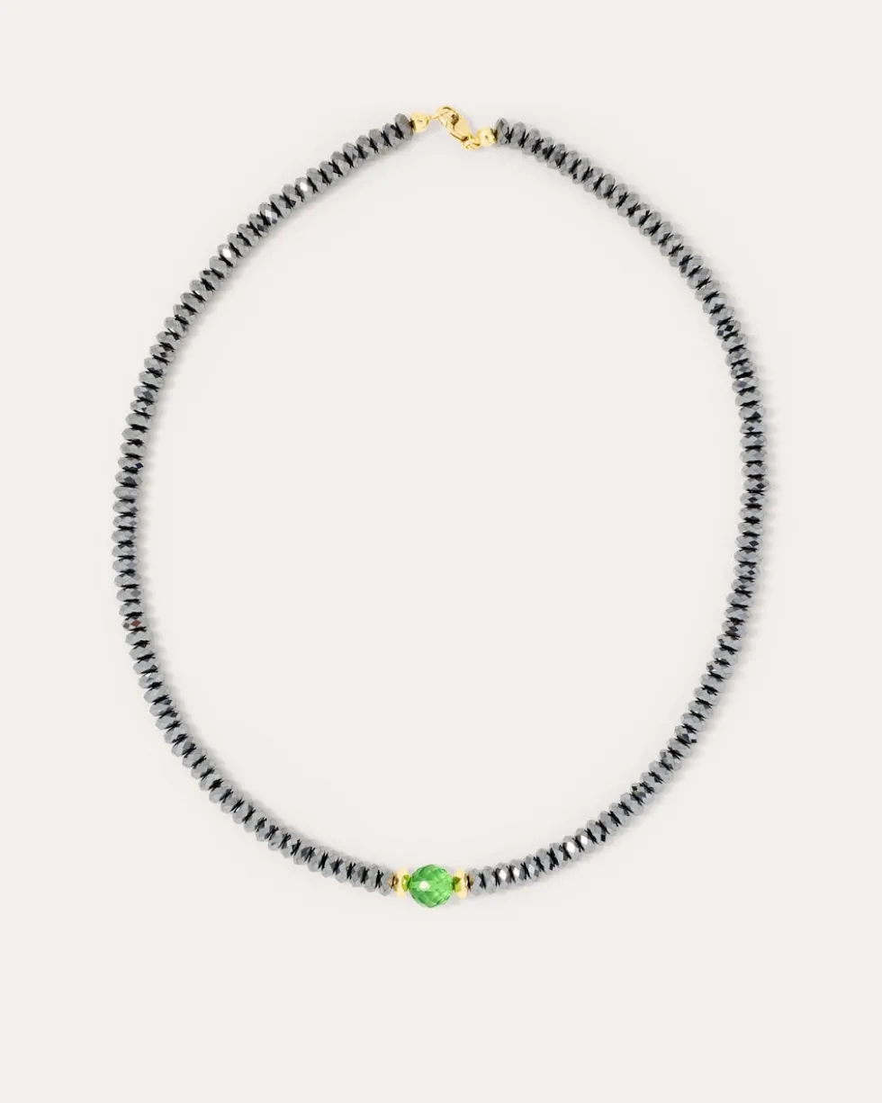 Collier mit Hämatit & Bernstein