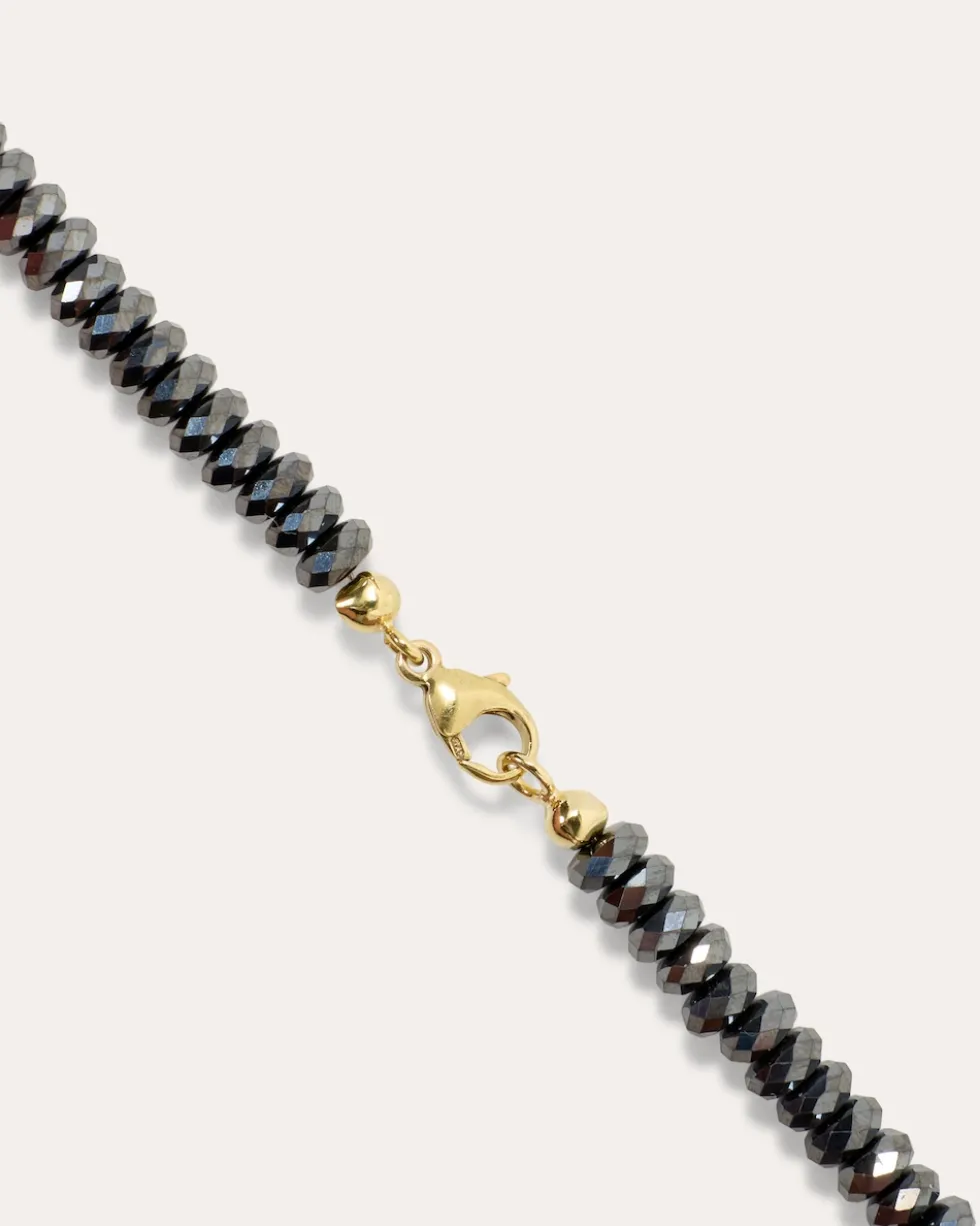 Collier mit Hämatit & Bernstein