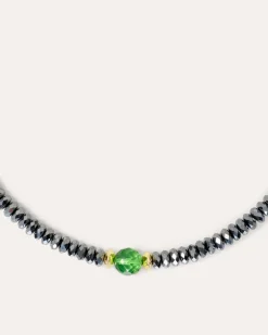 Collier mit Hämatit & Bernstein