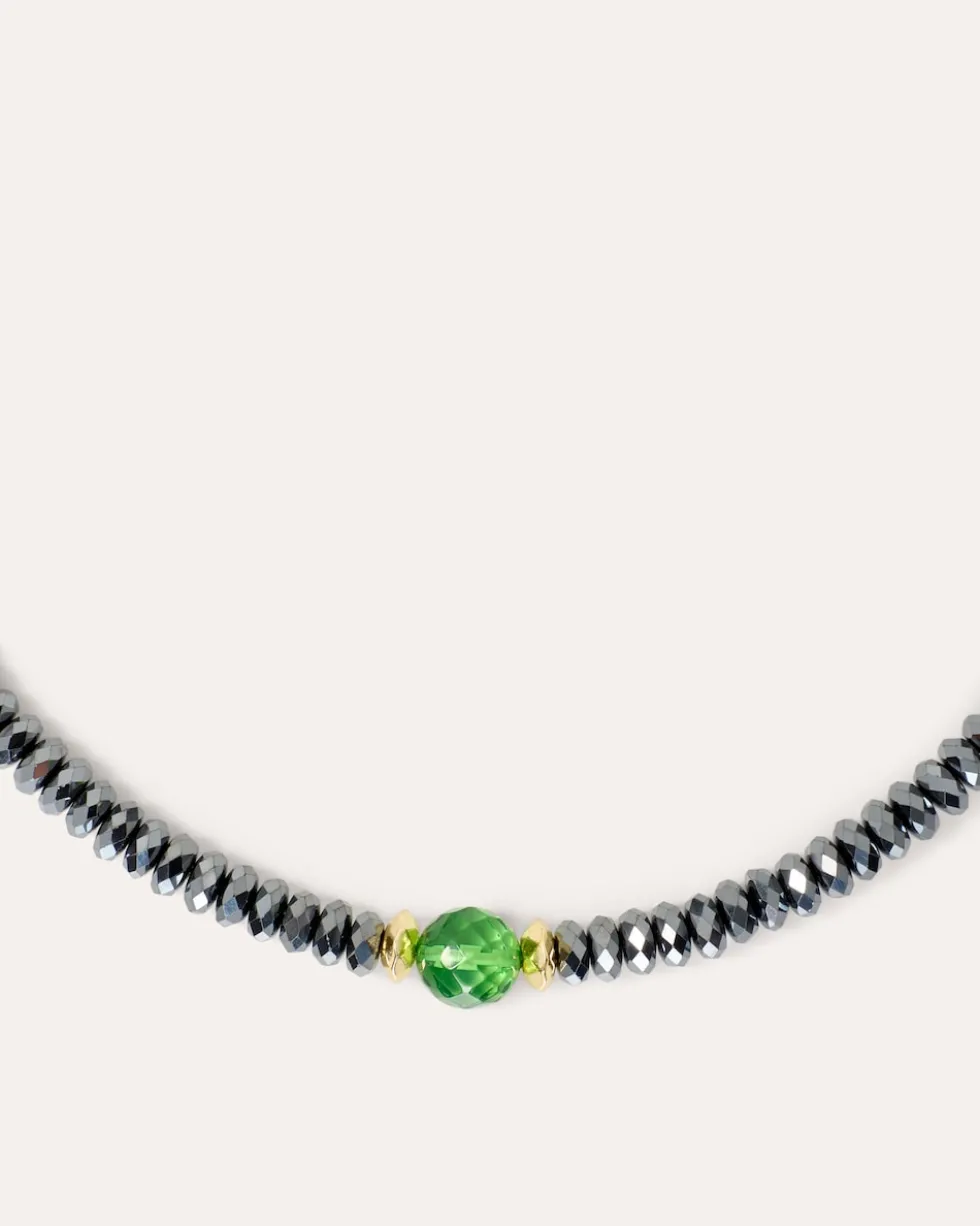 Collier mit Hämatit & Bernstein