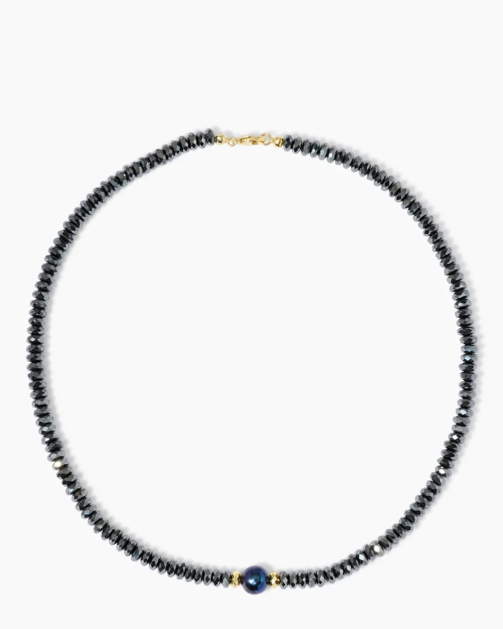 Collier mit Hämatit & SWZ-Perlen