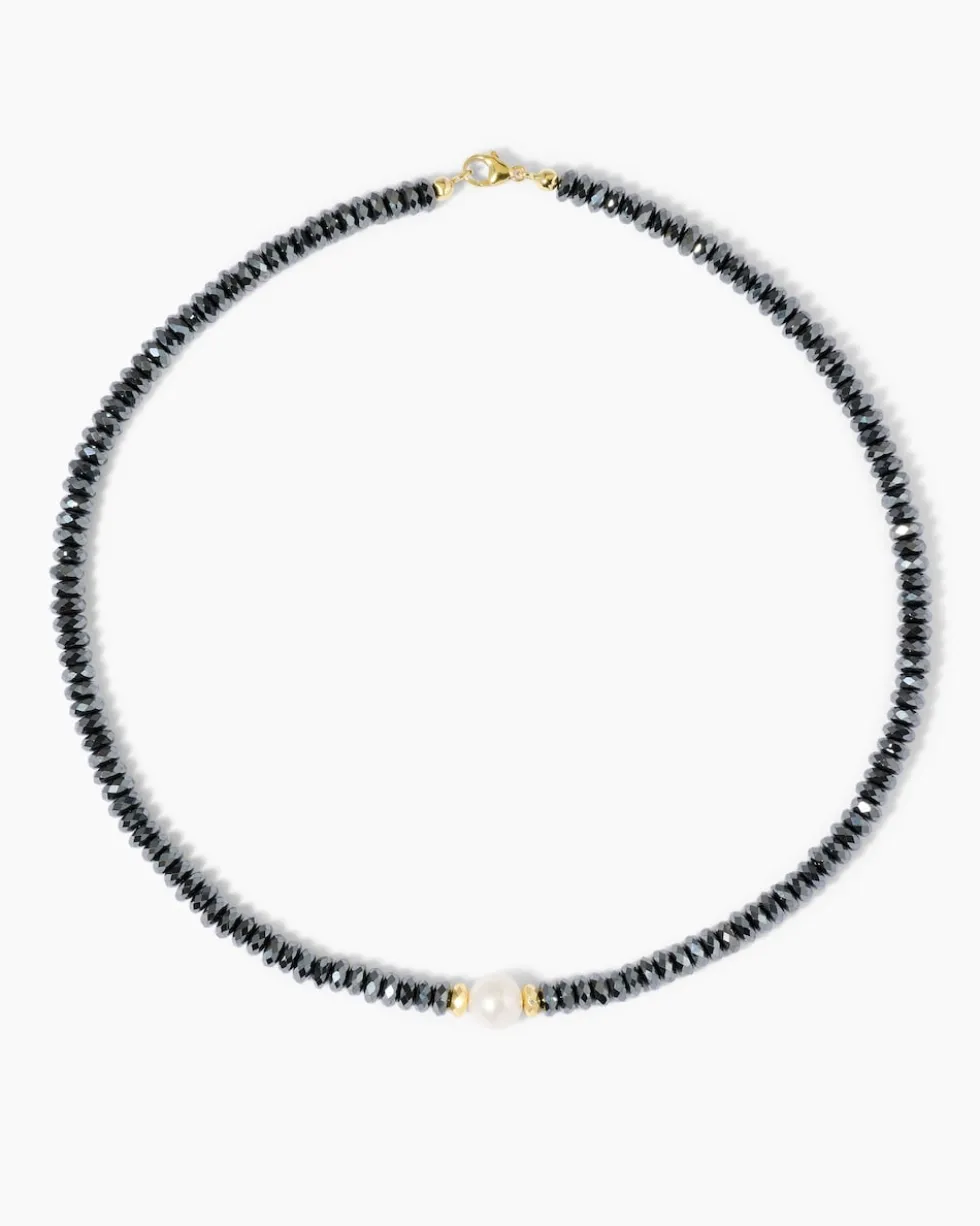 Collier mit Hämatit & SWZ-Perlen