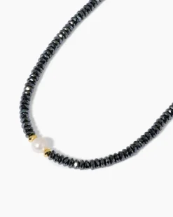 Collier mit Hämatit & SWZ-Perlen