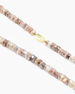 Collier mit Mondstein-Mix