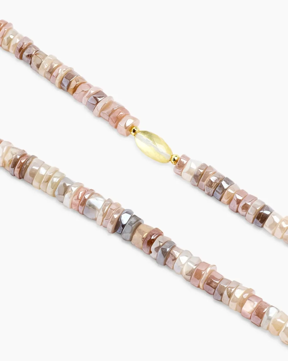 Collier mit Mondstein-Mix