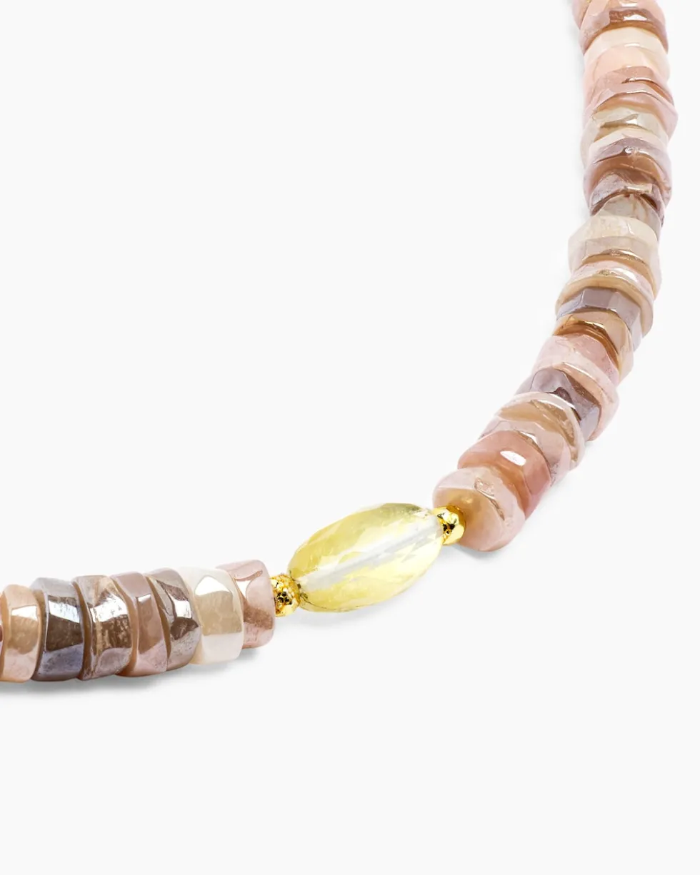 Collier mit Mondstein-Mix