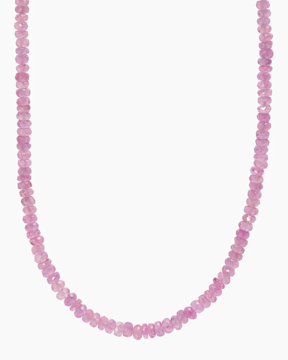 Collier mit rosa Saphir