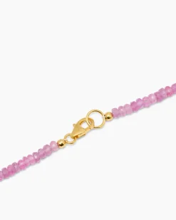 Collier mit rosa Saphir