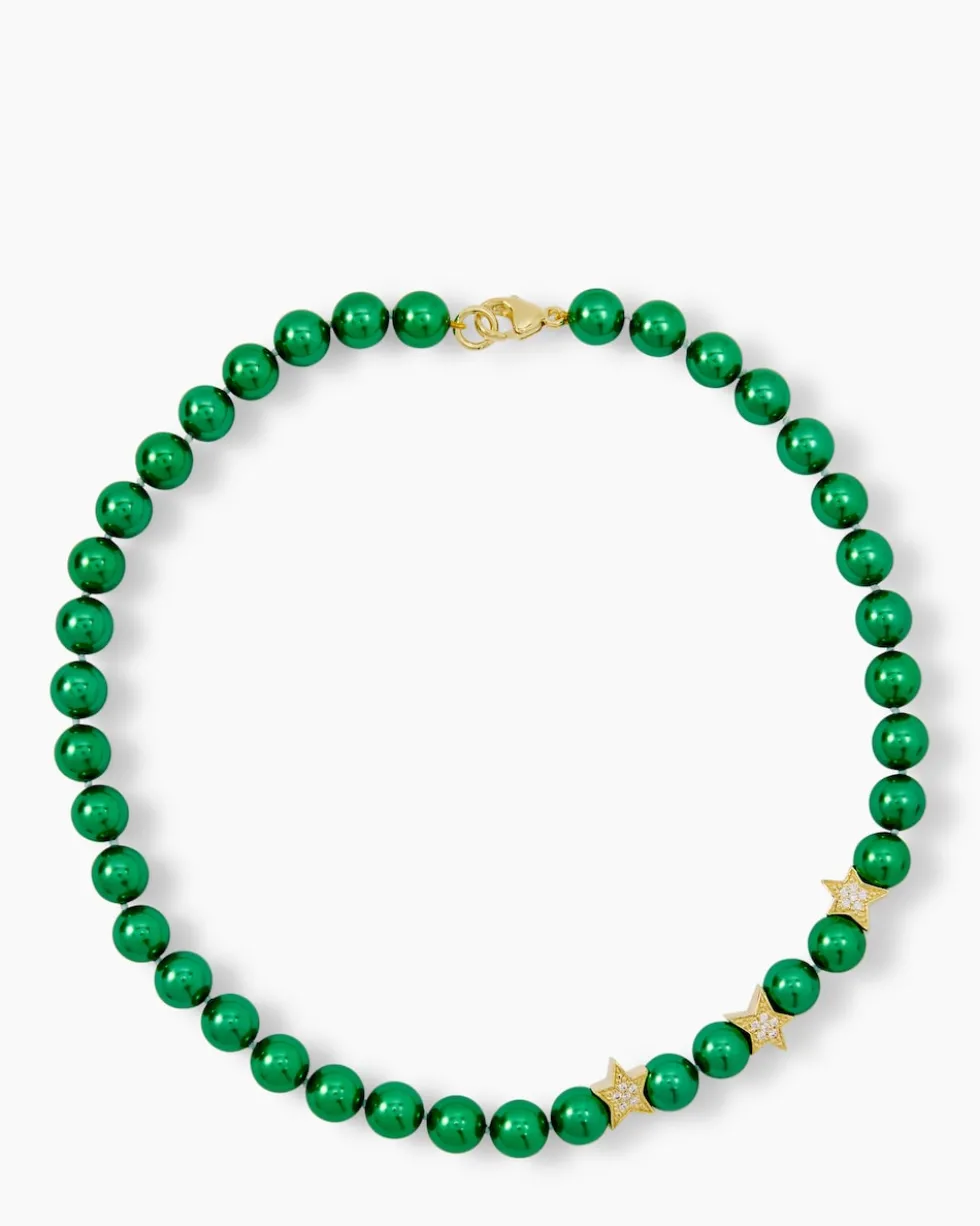Collier MK-Perlen 10 mm & Zirkonia