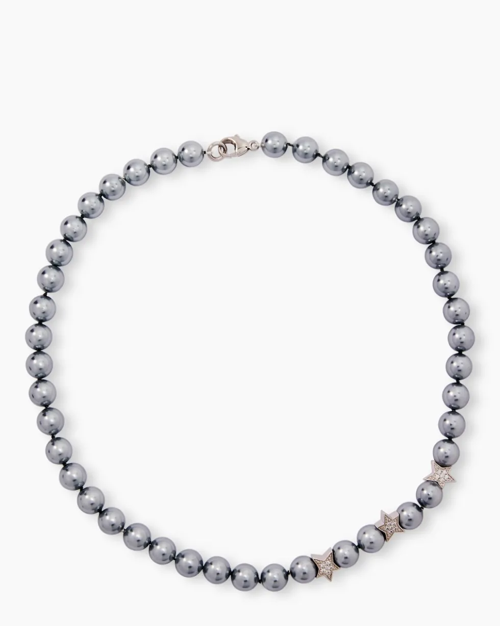 Collier MK-Perlen 10 mm & Zirkonia