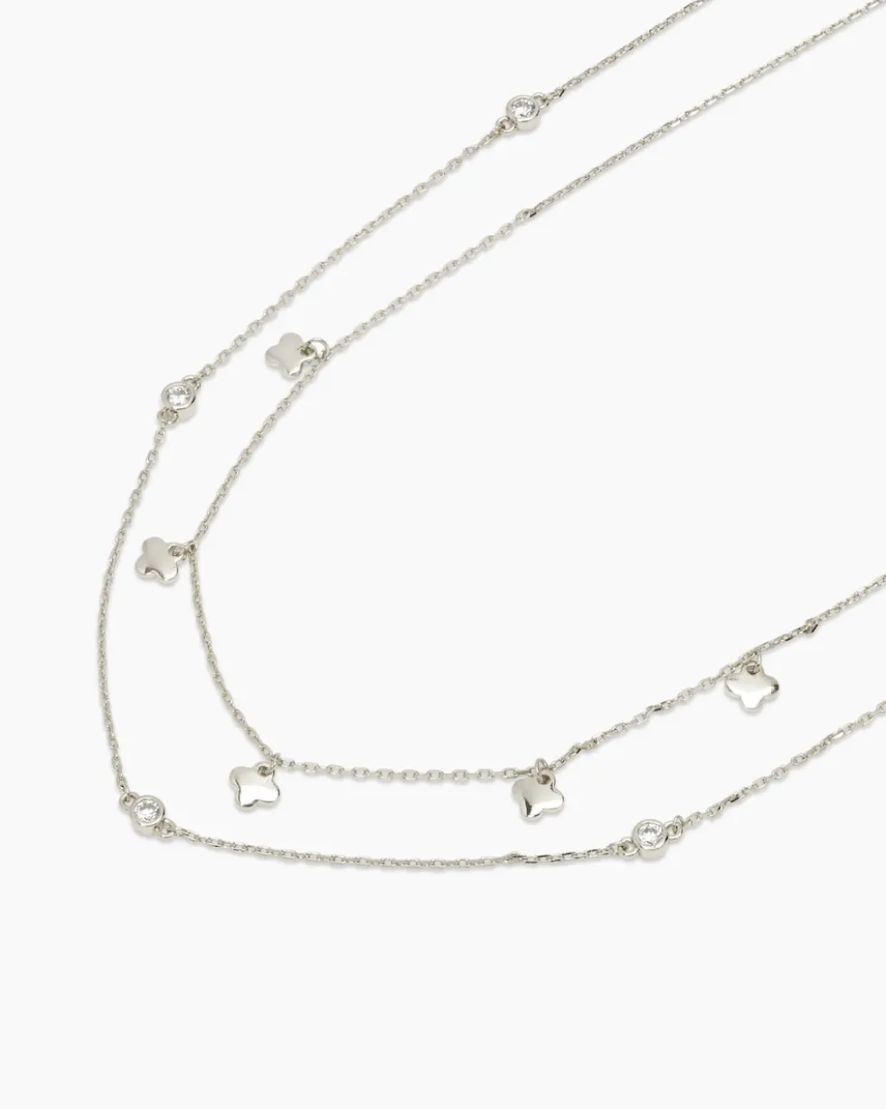 Collier-Set mit Zirkonia, 2tlg.