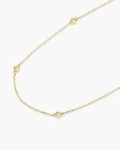 Collier-Set mit Zirkonia, 2tlg.