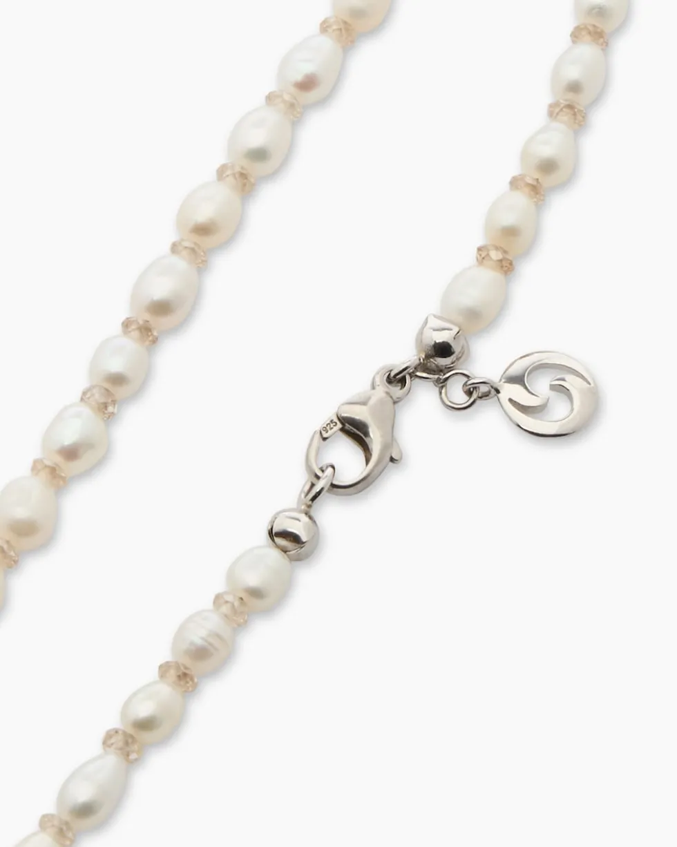Collier SWZ-Perle & Zirkon