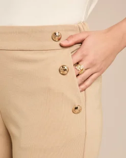 Couture Hose mit Knopfdetails