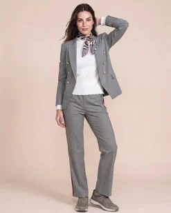"Couture" Ponte Blazer Nadelstreifen