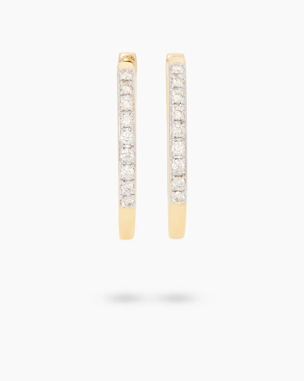 Creolen mit Diamant ca. 0,20 ct