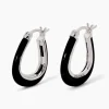 Creolen mit Diamant und Achat