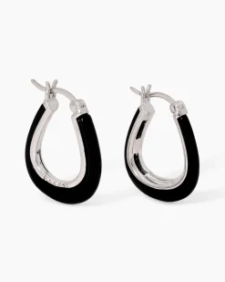 Creolen mit Diamant und Achat