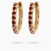 Creolen mit roten Diamanten