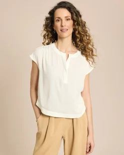Crepe de Chine Bluse kurzarm