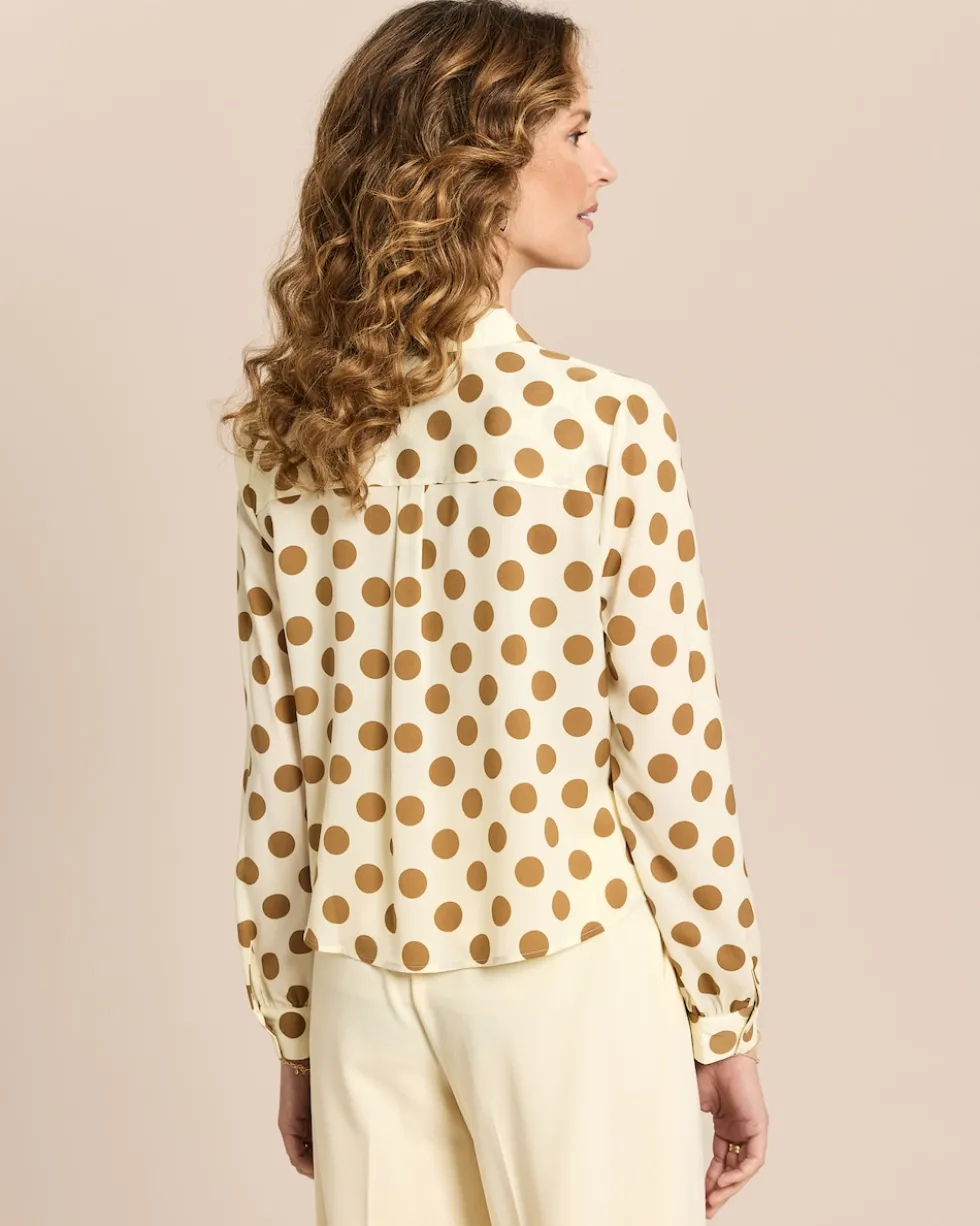 Crepe de Chine Bluse mit Tupfen