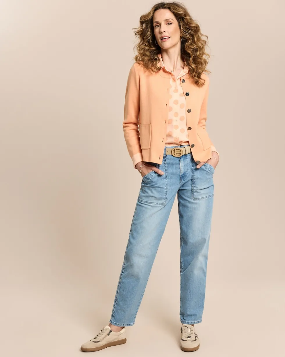 Crepe de Chine Bluse mit Tupfen