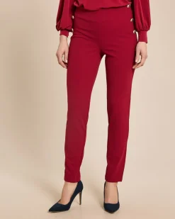 Crêpe Hose mit Knopfdetails