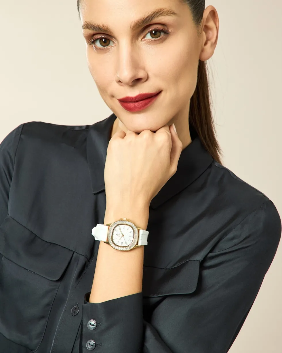Damenuhr mit Silikonarmband