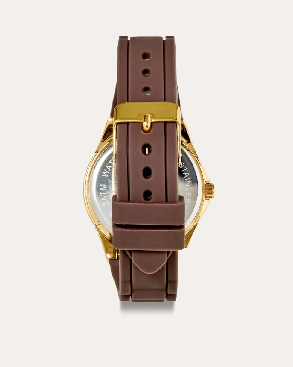 Damenuhr mit Silikonarmband