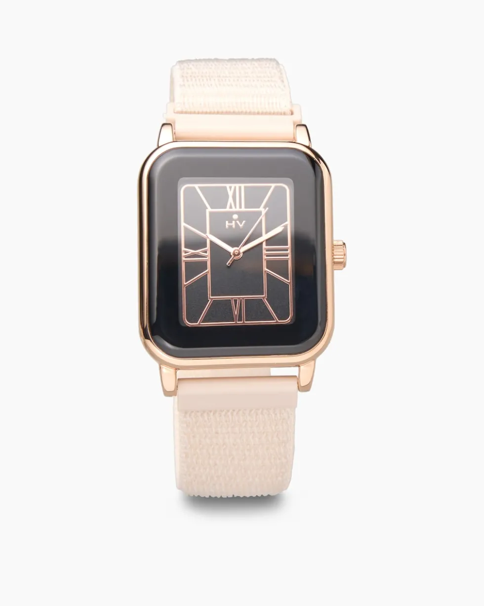 Damenuhr mit Textilarmband