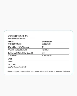 Diamant-Ohrhänger 0,20 ct