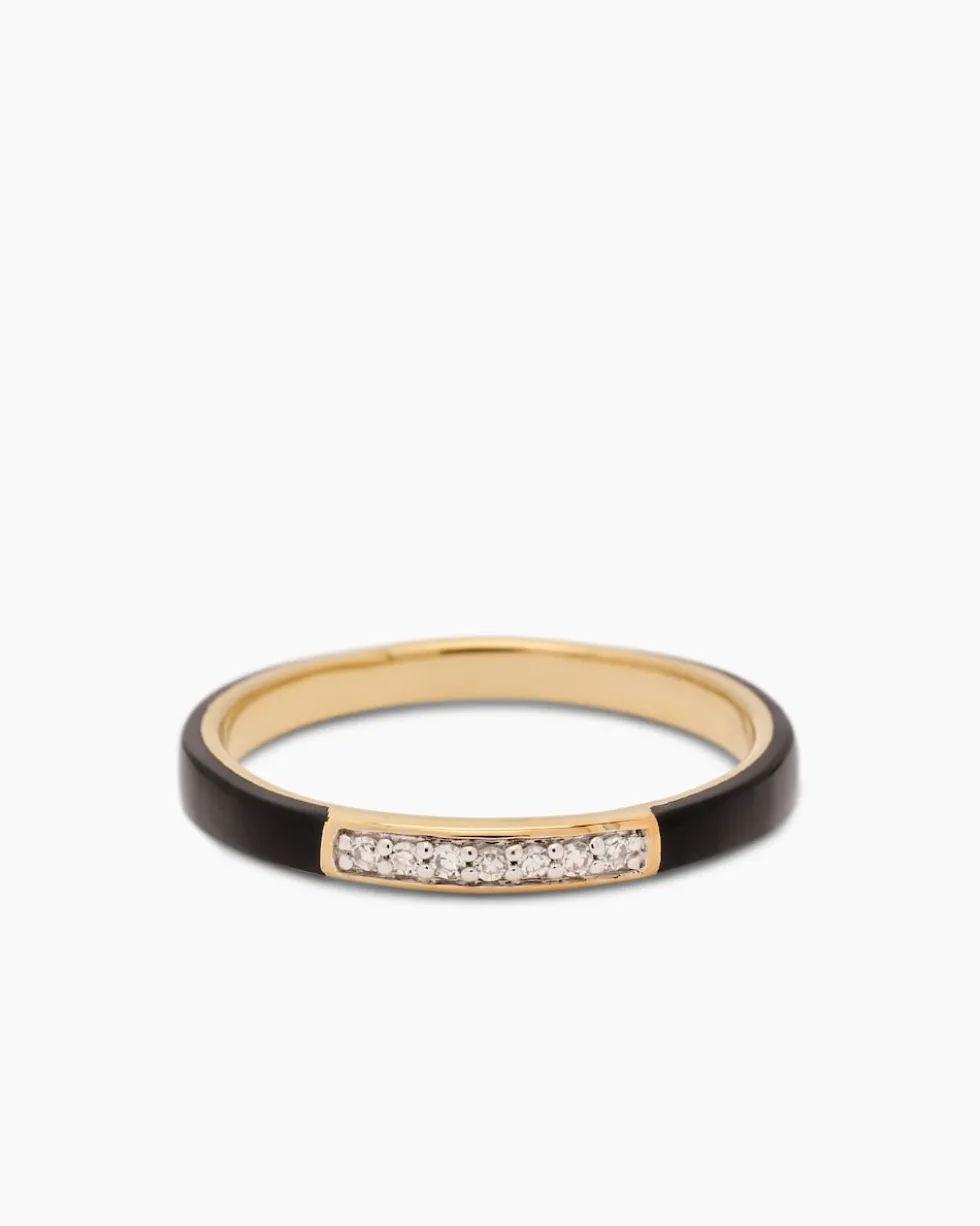 Diamantring mit Keramik 0,05 ct