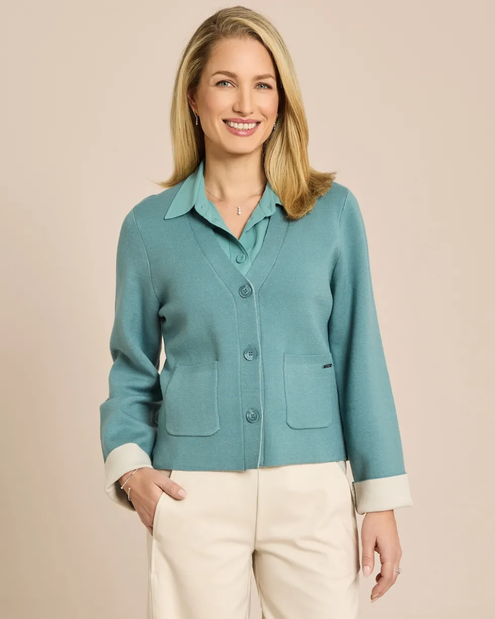 Double Face Strickjacke