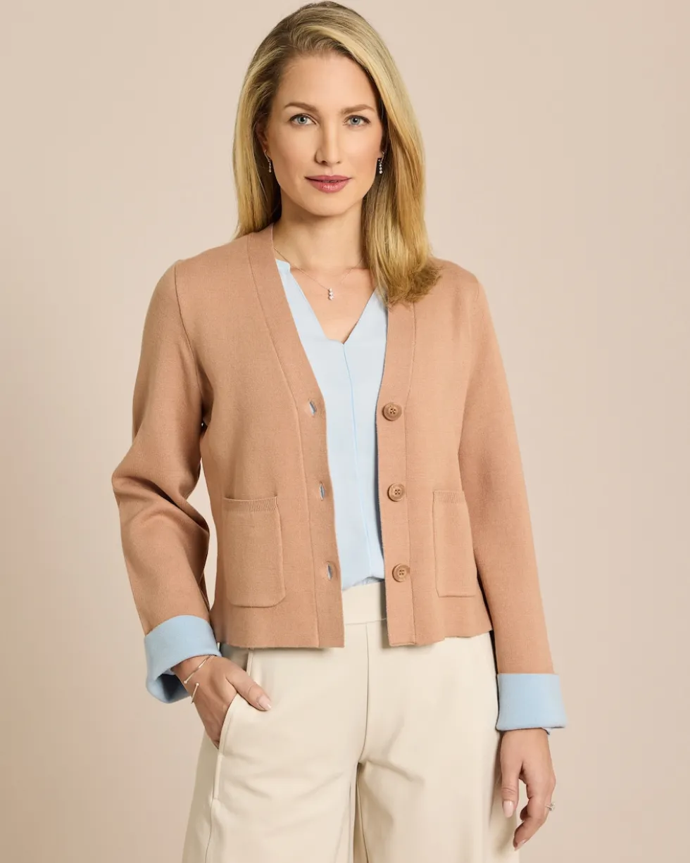 Double Face Strickjacke