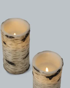 Echtwachs-Kerzen „Baumstamm-Design