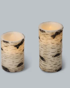 Echtwachs-Kerzen „Baumstamm-Design