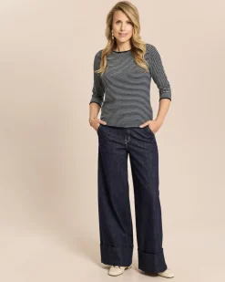 Feinstrick-Pullover fein gestreift